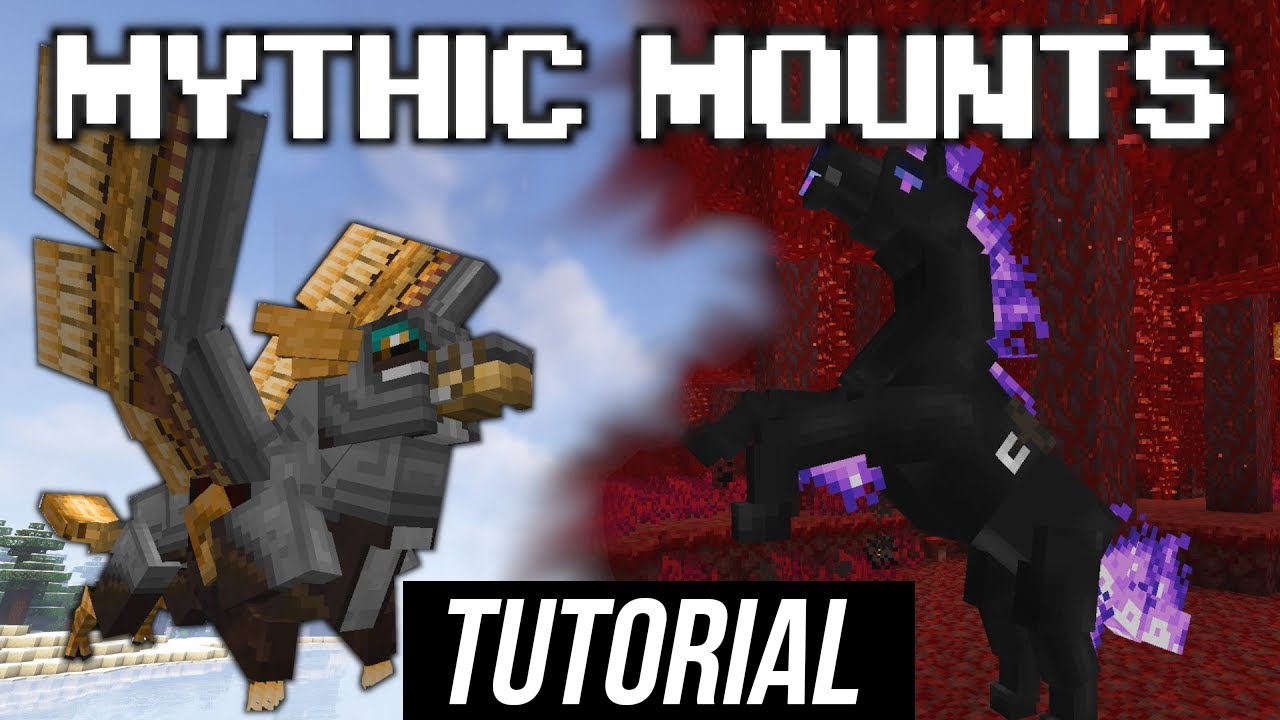 Mythic Mounts mod. New mounts.Tutorial / Guide / Showcase  (minecraft java edition)