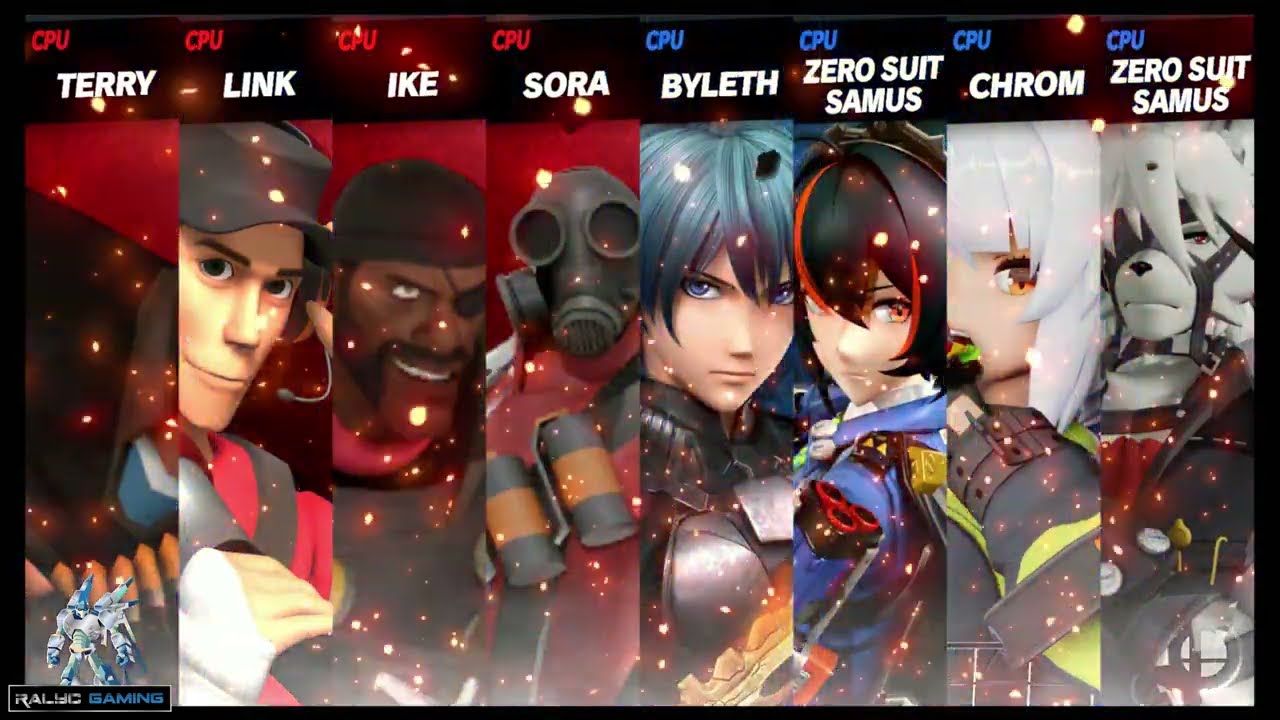 Heavy, Scout, Demoknight & Pyro vs Byleth, Zhu Yuan, Anby Demara &  Von Lycaon