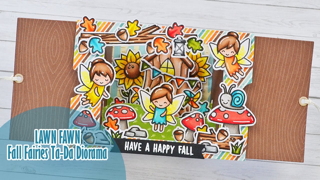 🧚LAWN FAWN || Fall Fairies Ta-Da Diorama