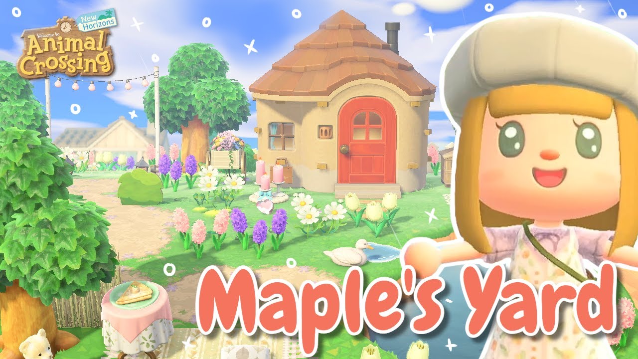Maple's Natural Yard Speed Build | Neighborhood Design Ideas | ACNH | Animal Crossing New Horizons