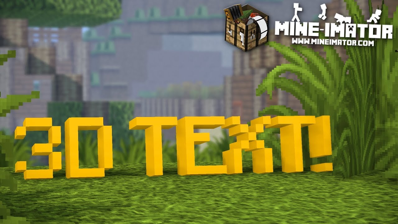 Mine-imator Tutorial - How to Add 3D Text | Part 19