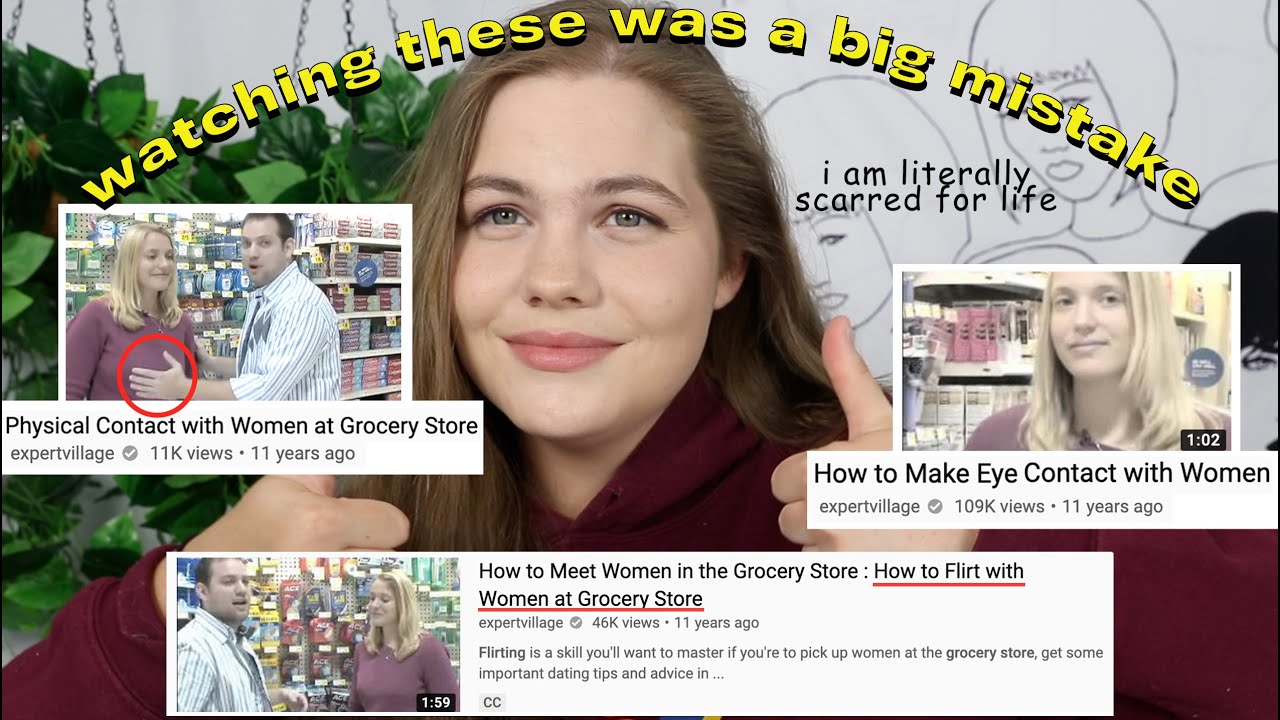 learning how to flirt with women *in a grocery store*