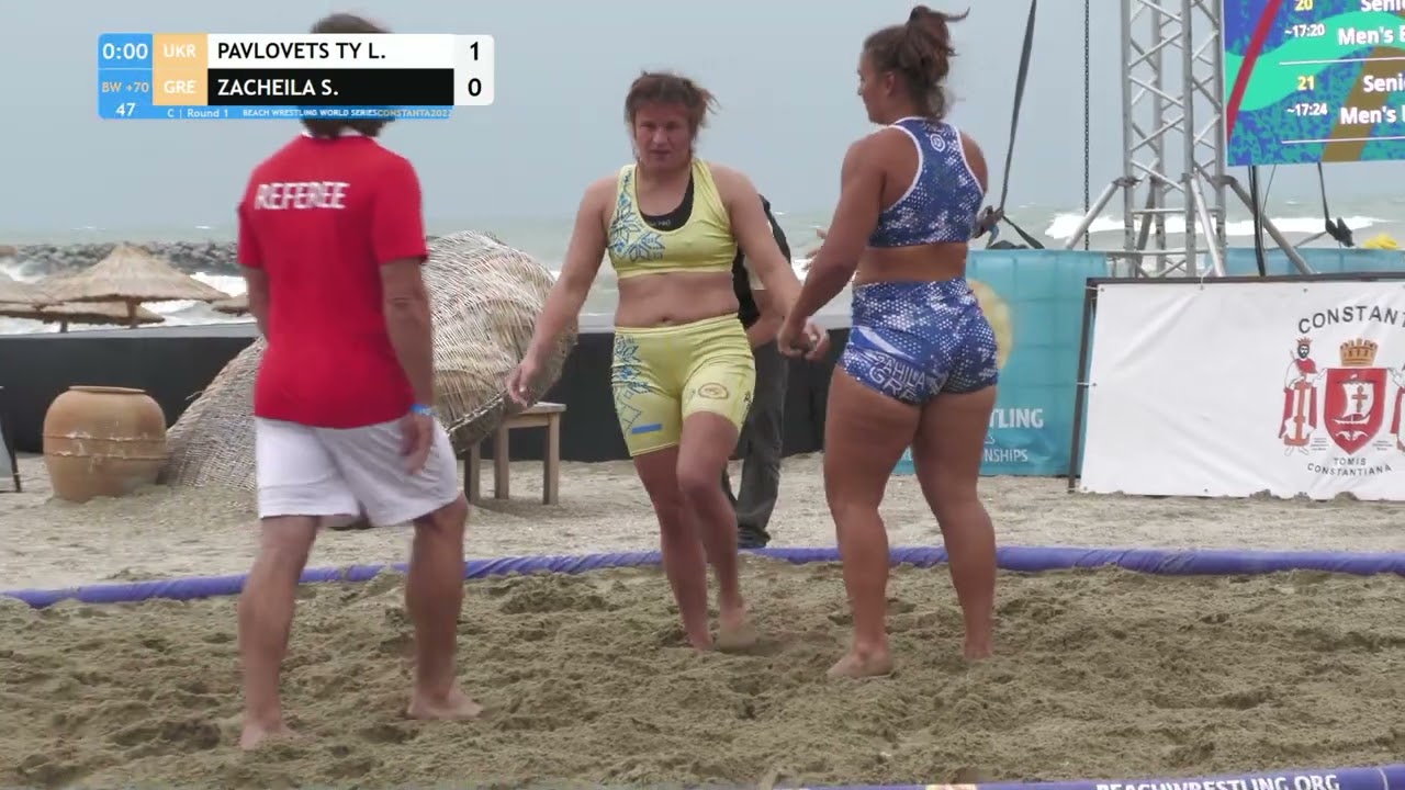 Round 1 Women's BW - +70 kg: L. PAVLOVETS TY (UKR) v. S. ZACHEILA (GRE)