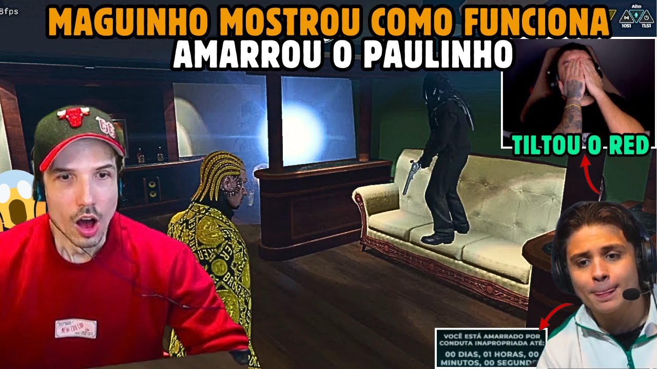 AMARRADO!🤣MAGUINHO MOSTROU a PRATEADA e TESTOU no PAULINHO! BAGUAL ficou DOIDO! RED foi ZOADO!