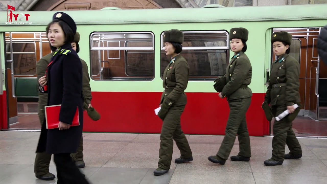 Daily life on the Pyongyang Metro - North Korea