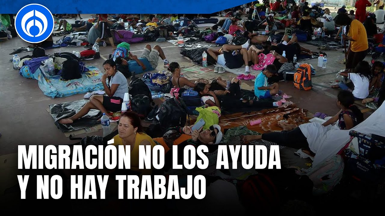 Caravana migrante se 'estaciona' en Chiapas