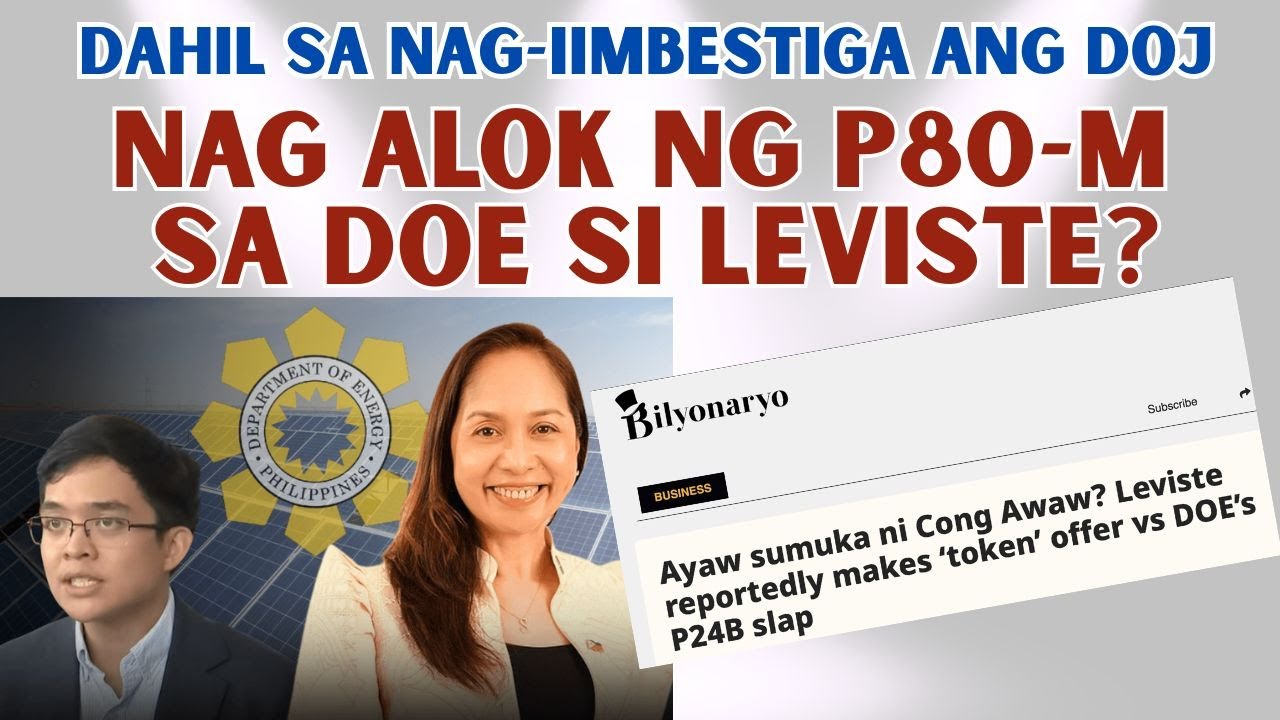 CONG. LEVISTE P 80-M LANG ANG ALOK SA DOE  KAPALIT NG P24-B NA PENALTY?