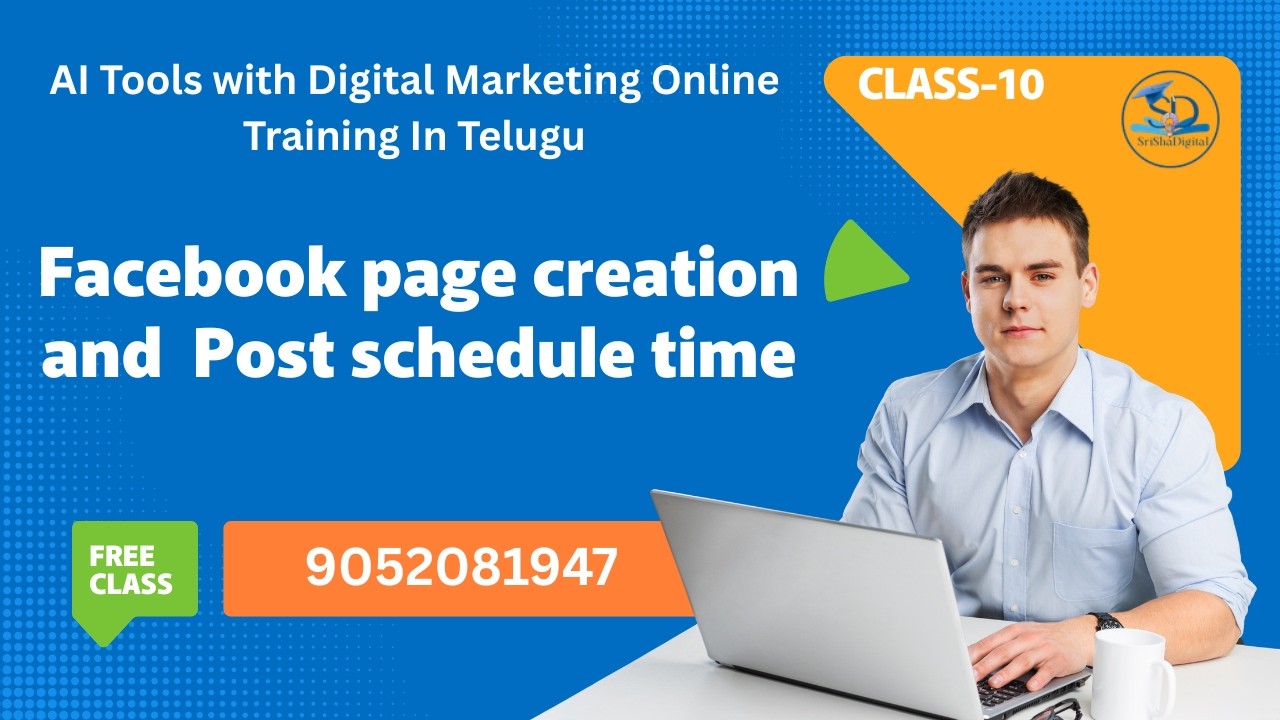 Facebook page creation and  Post schedule time Free Digital Marketing Online Class - 10