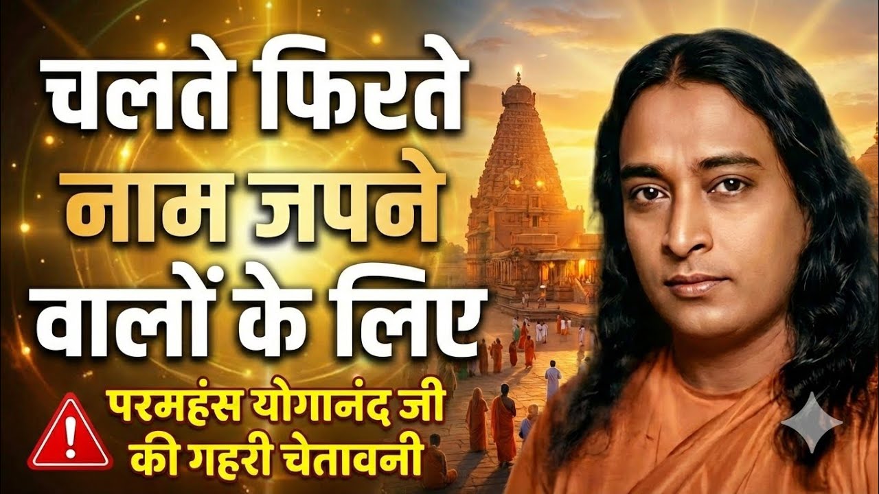 🕉️ चलते फिरते नाम जपने वालों के लिए योगी जी की गहरी चेतावनी🙏 Paramhansa Yogananda #motivation