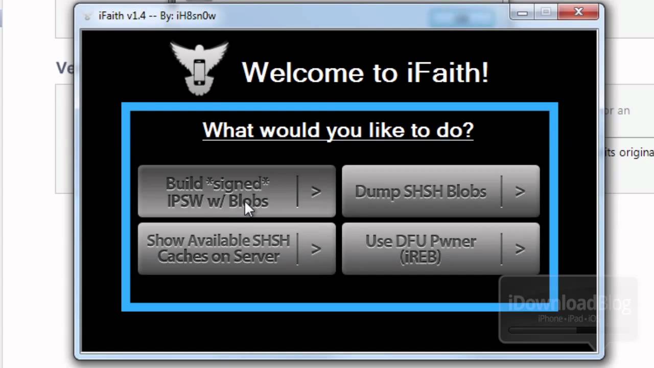 How to Use iFaith to Save iOS 5 SHSH Blobs and Downgrade iOS 5 Devices