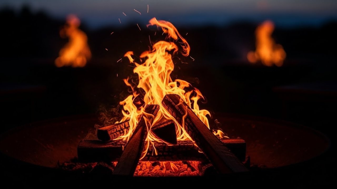 Live Crackling Fire Sounds – Cozy Night Ambience