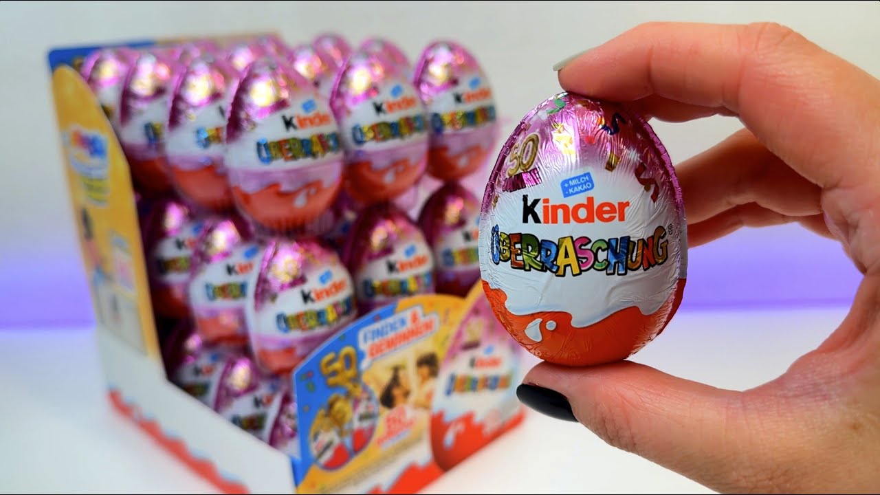 Anniversary edition 50 years of Kinder Suprise Eggs Big Unboxing 36 Eggs Applaydu - No talking ASMR
