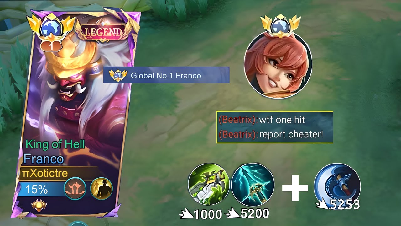 HOW TO PLAY FRANCO AGAINST TOP GLOBAL BEATRIX?🤔 | GLOBAL FRANCO BEST HOOK SETTING ~ MLBB