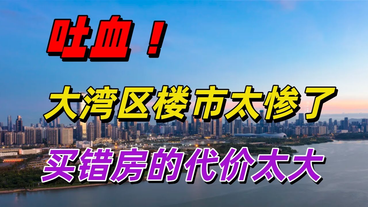 吐血！大湾区楼市太惨了，花300万买的海景房，现在只剩下90万，还卖不出去，被银行起诉后，让我万劫不复，买错房的代价太大了！
