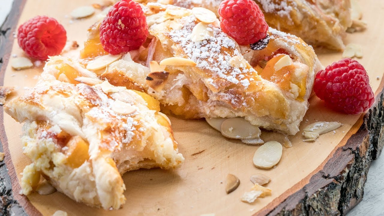 Peaches and Cream Strudel