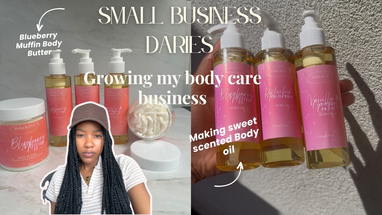 Small Business Vlog ,Making Whipped body Butter,Making Body Oils , Growing Small Business , New