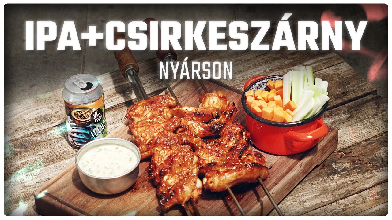 ERŐSEN AJÁNLOTT❗️🤯 FEHÉR NYÚL IPA Sörös Csípős Csirkeszárnyak NYÁRSON 🍗⚔️ KAMADO4U KERÁMIA GRILLEN