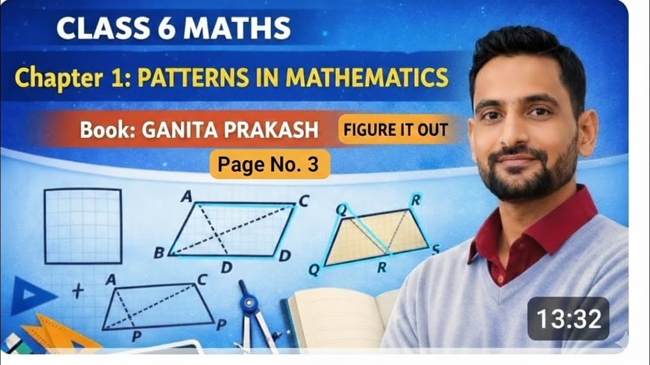 New maths book GANITA PRAKASH class -6 Chapter -1  PATTERNS IN MATHEMATICS P . No. 3 