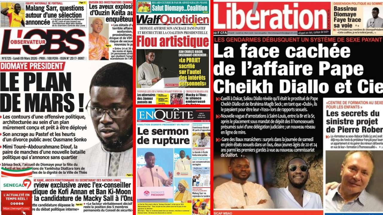 🛑Revue de Presse (Wolof) Sénégal7 du Lundi 09Mars 2026 avec Abdou Leye Ndiaye…