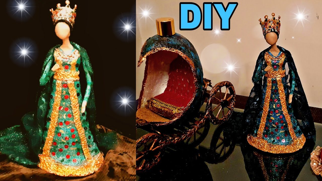 Glass Bottle Into A Doll | Waste Bottle Craft Idea | How to make : #dolls #crafts