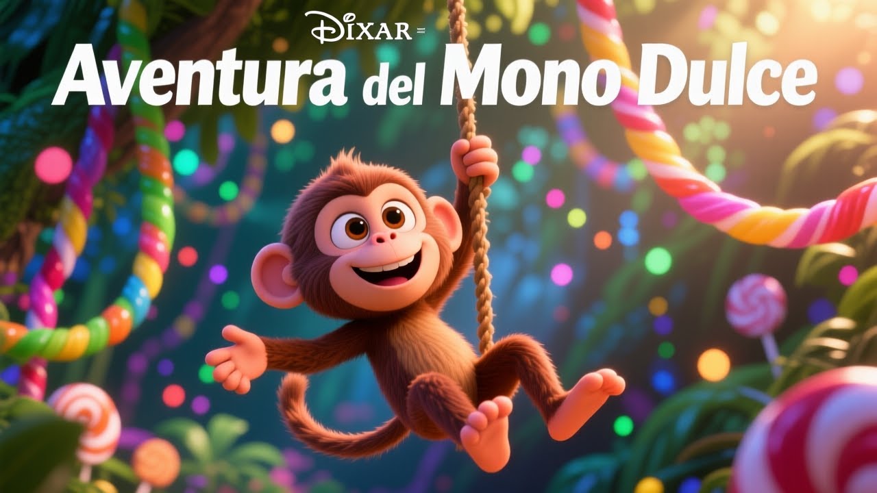 🐒 Canción del Mono de Caramelos | Música Infantil Animada 🍭