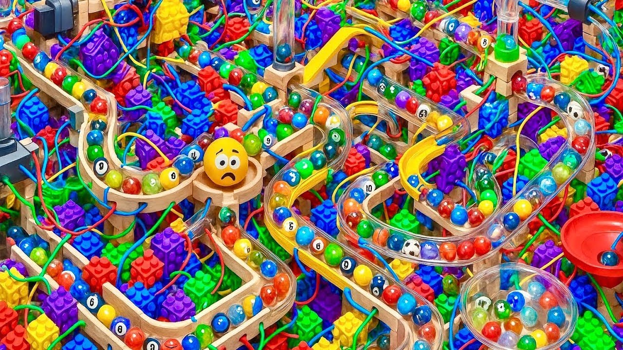 Marble Run Race ASMR Rollercoaster The horror of electric elevators 3