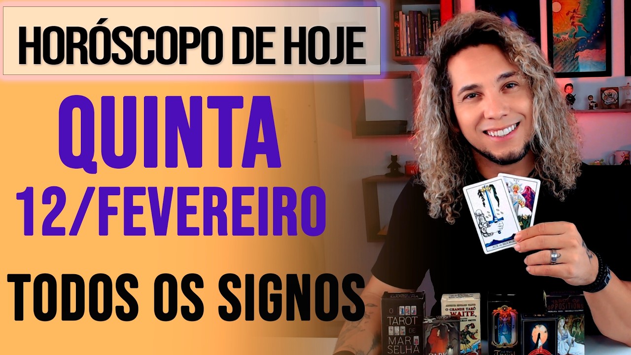 HORÓSCOPO DE HOJE / QUINTA - 12/02/26 - Previsão para Todos os Signos [AMOR, TRABALHO E DINHEIRO]