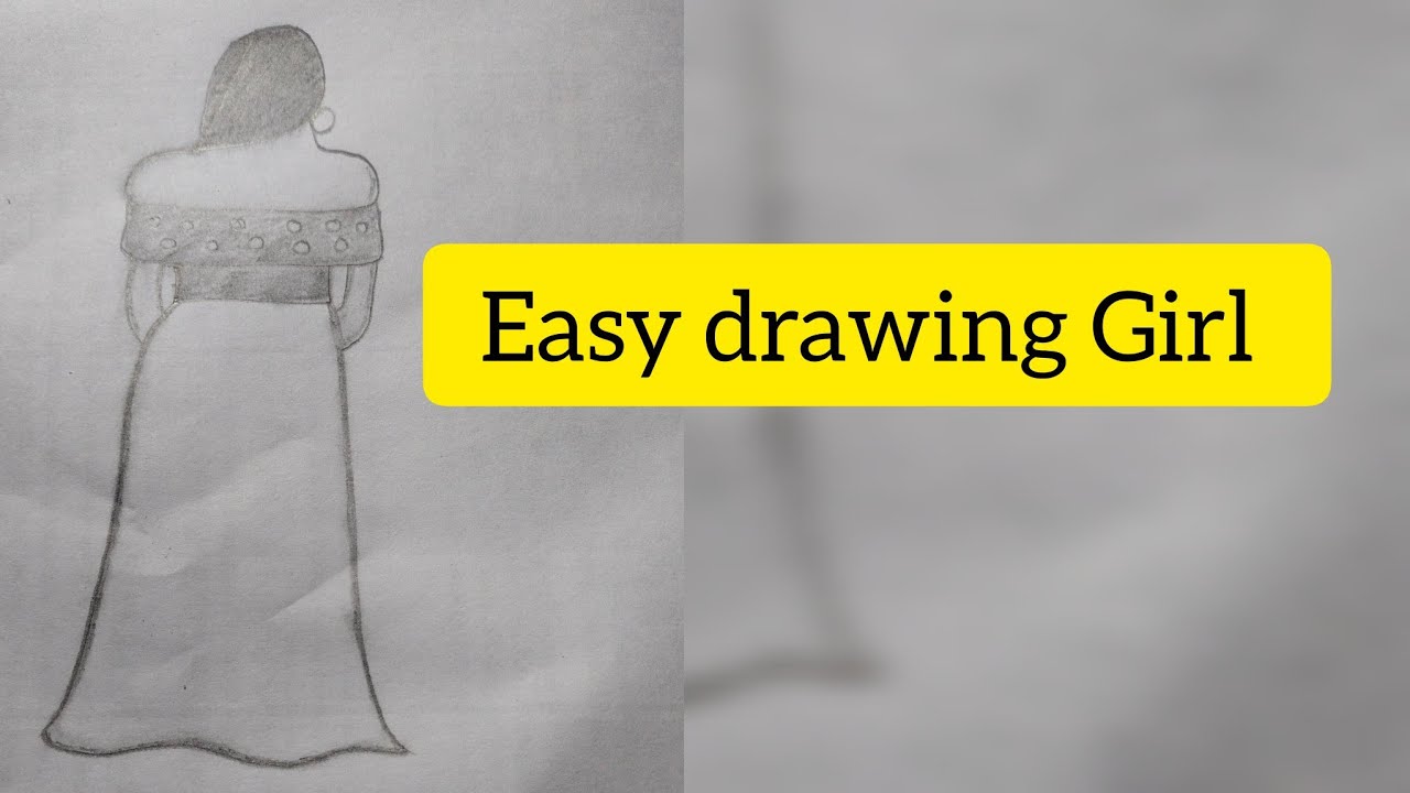 Easy girl drawing step by step for Biginner pencil skech Tutorial 