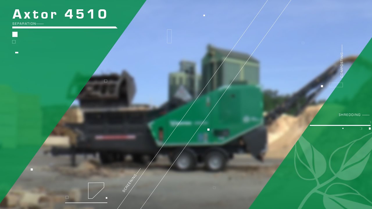 Komptech Axtor 4510 shredding sawmill residues