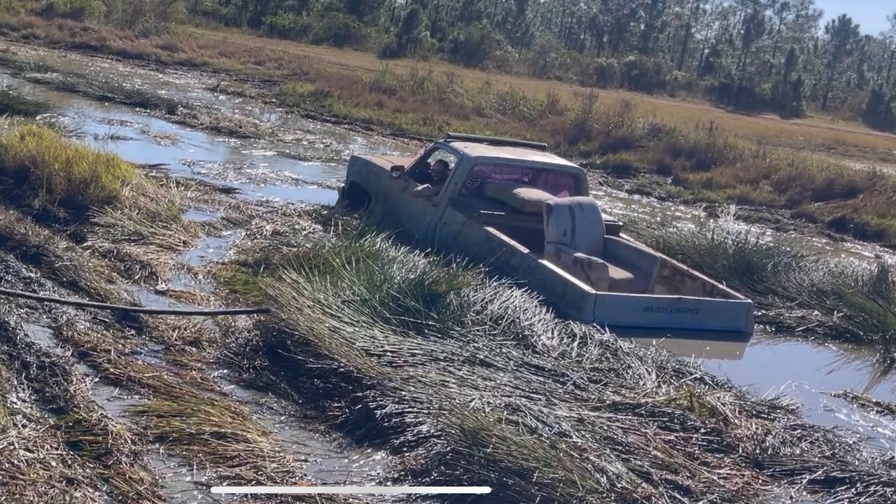 Going mudding in my m1078 Stewart & Stevenson and a Chevy square body #ryc #mudpark￼