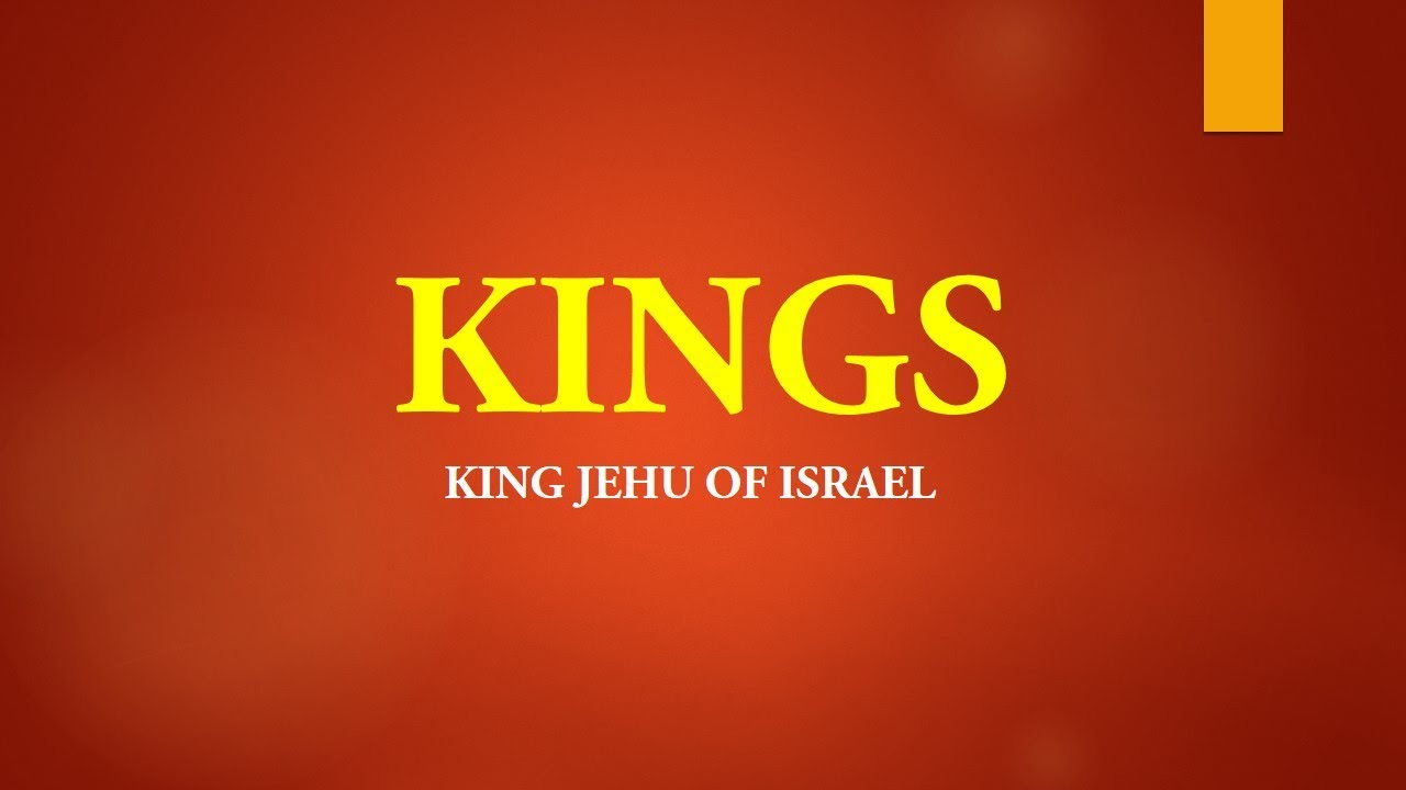 BIBLICAL FACTS : KINGS - KING JEHU OF ISRAEL @Spell Studio / SS Kreations