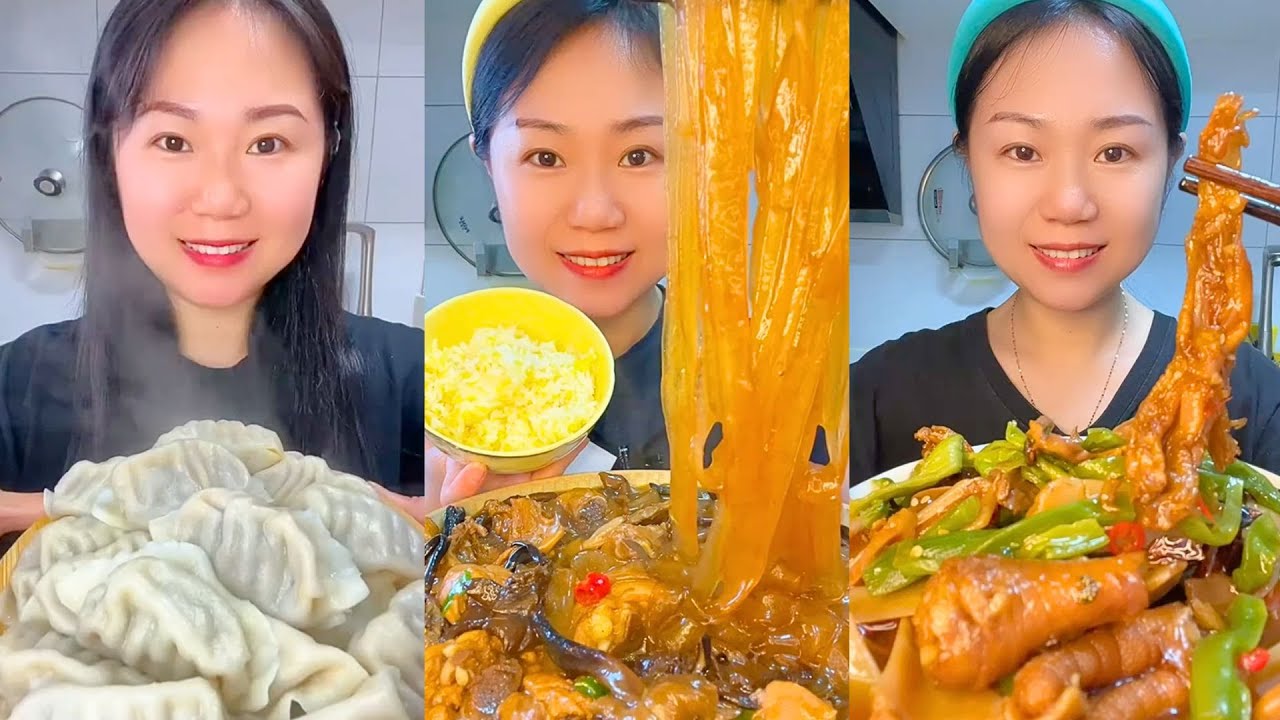 Satisfying Chinese Food ASMR – Unique Snacks & Noodles #107