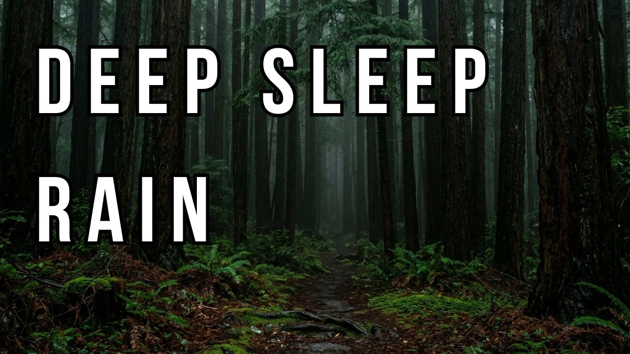 Rain Sounds for Deep Sleep 🌧️ Misty Forest at Night | No Thunder