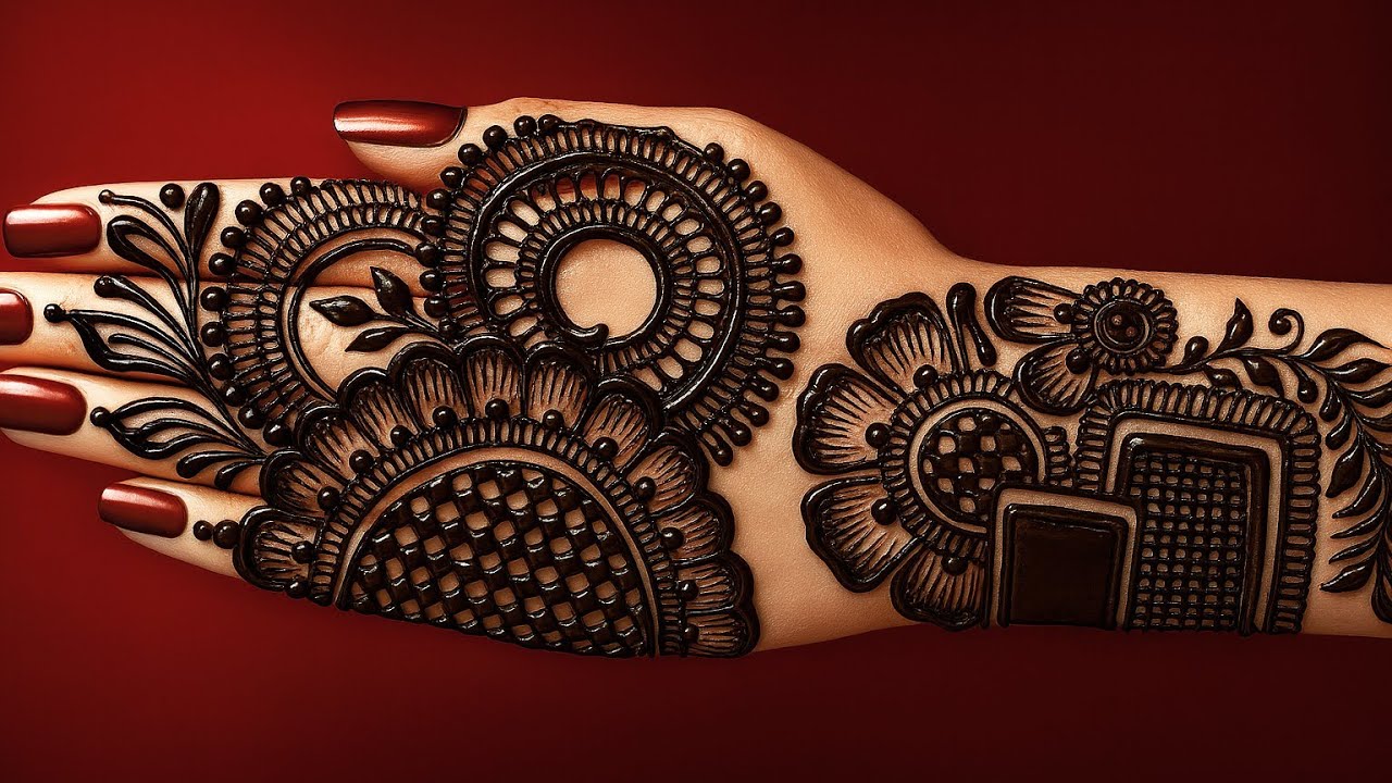 दिलचस्प मेहंदी ll very back hand mehndi ll stylish floral print design ll वेरी सिंपल मेहंदी 