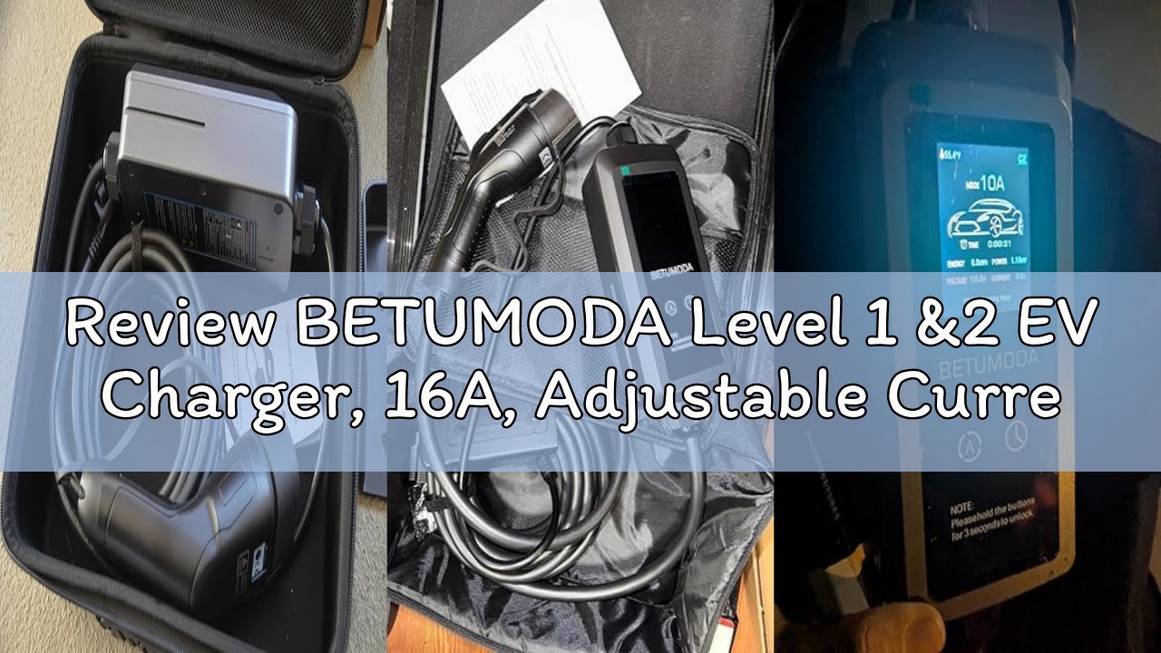 Review BETUMODA Level 1 &2 EV Charger, 16A, Adjustable Current & Timing Delay, 24.9FT, 110V–240V, NE