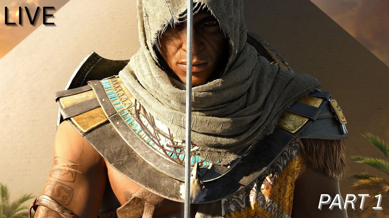 🔴LIVE - Assassin's Creed Origins PART 1 | ඊජිප්තු ආරක්ෂකයා දඩයමේ