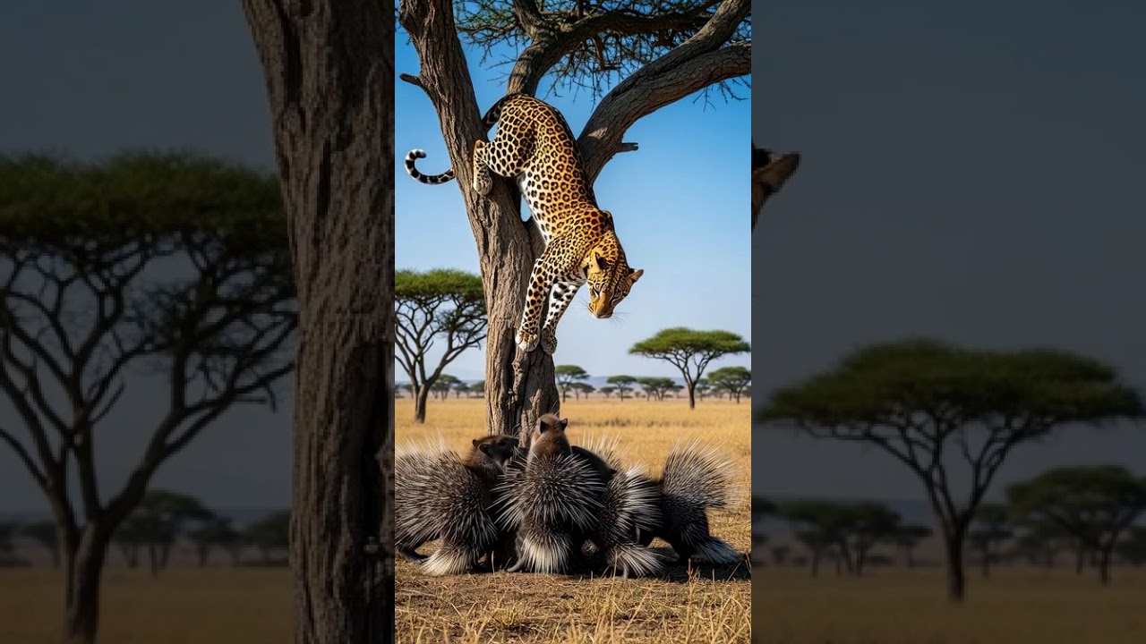 Leopard Jumps into Hedgehogs, Scrambles Back Wild Escape Caught on Camera 