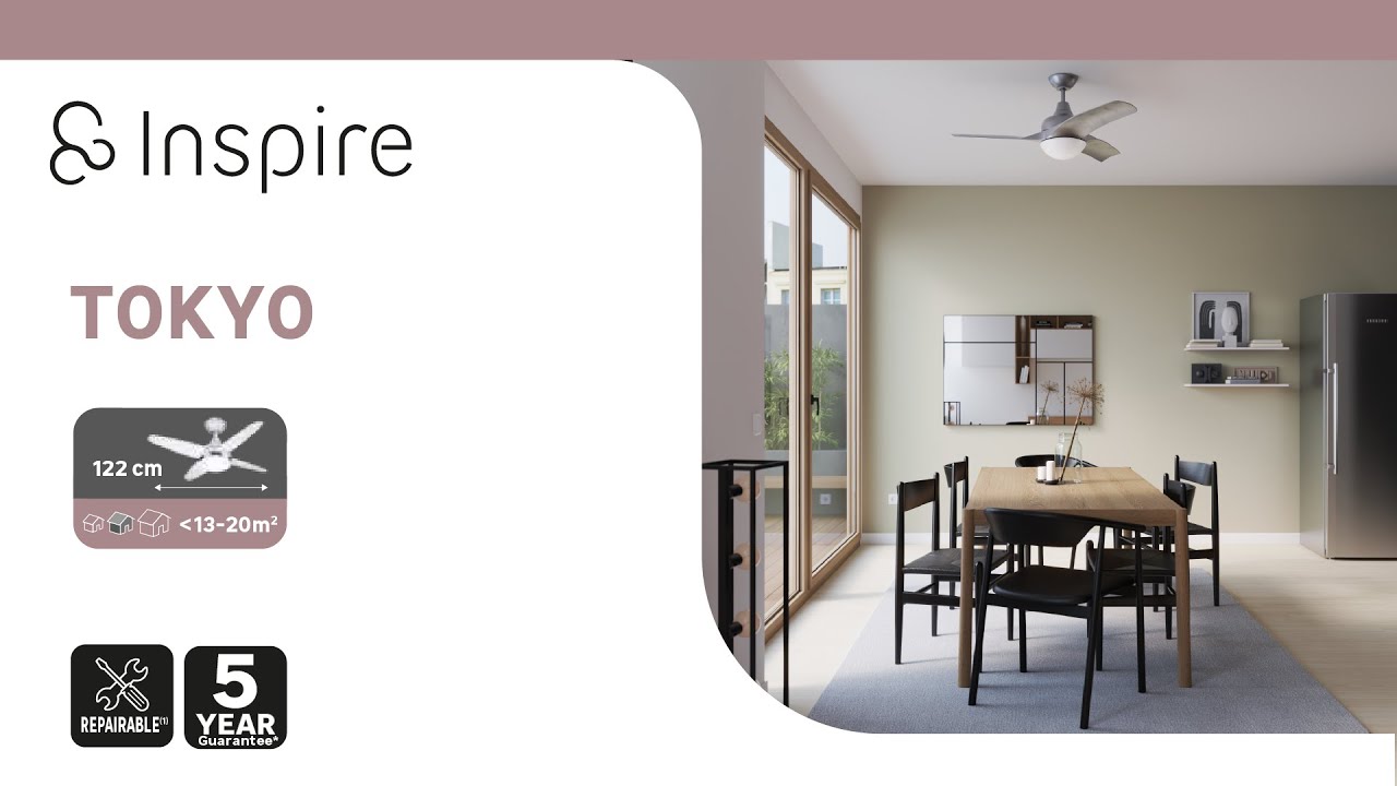 Installer et utiliser le ventilateur de plafond ARUBA/TOKYO INSPIRE