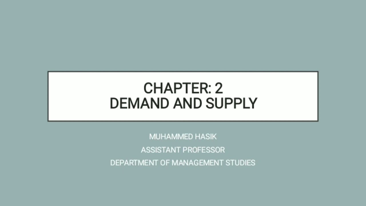 BCOM/BBA 1ST SEM MANAGERIAL ECONOMICS /2ND CHAPTER DEMAND AND SUPPLY PART : 1