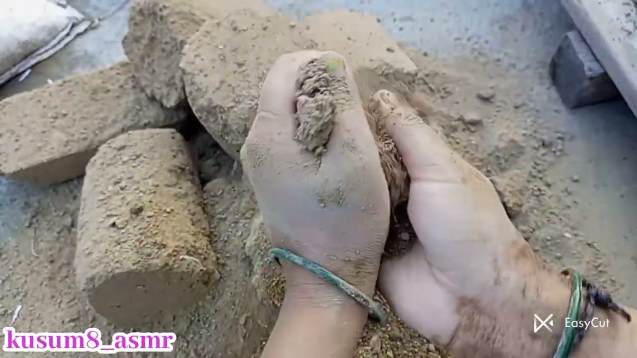 New : Grainy mud sand dry floor crumbling 🌪️😴 satisfying dusty crispy texture 🤤😁 relaxing 😎