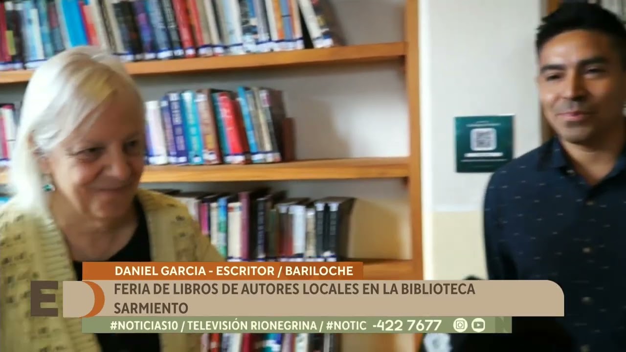 Bariloche: Feria de libos de auores locales en la biblioteca Sarmiento