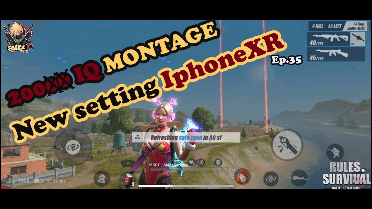 ROS : 1 Vs 5 | 20000 IQ MONTAGE + New setting IphoneXR Ep.35
