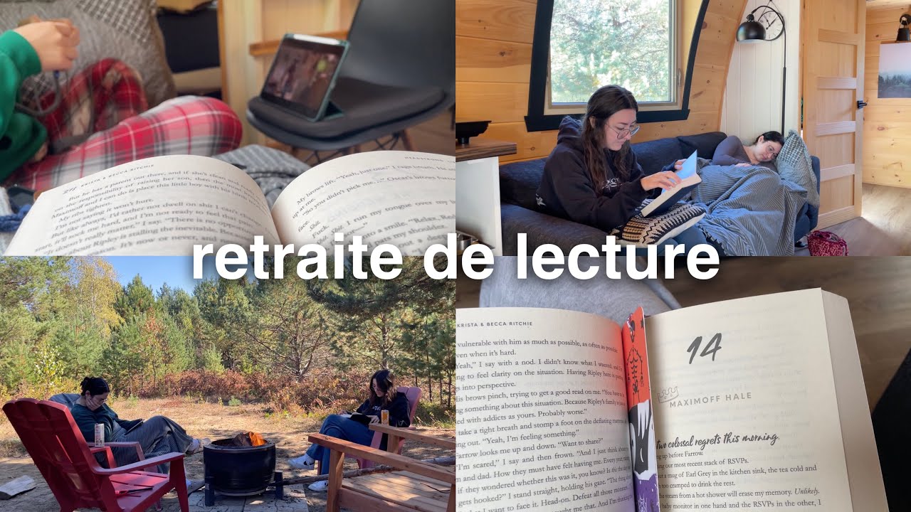 retraite de lecture de 3 jours dans un chalet — vlog lecture!