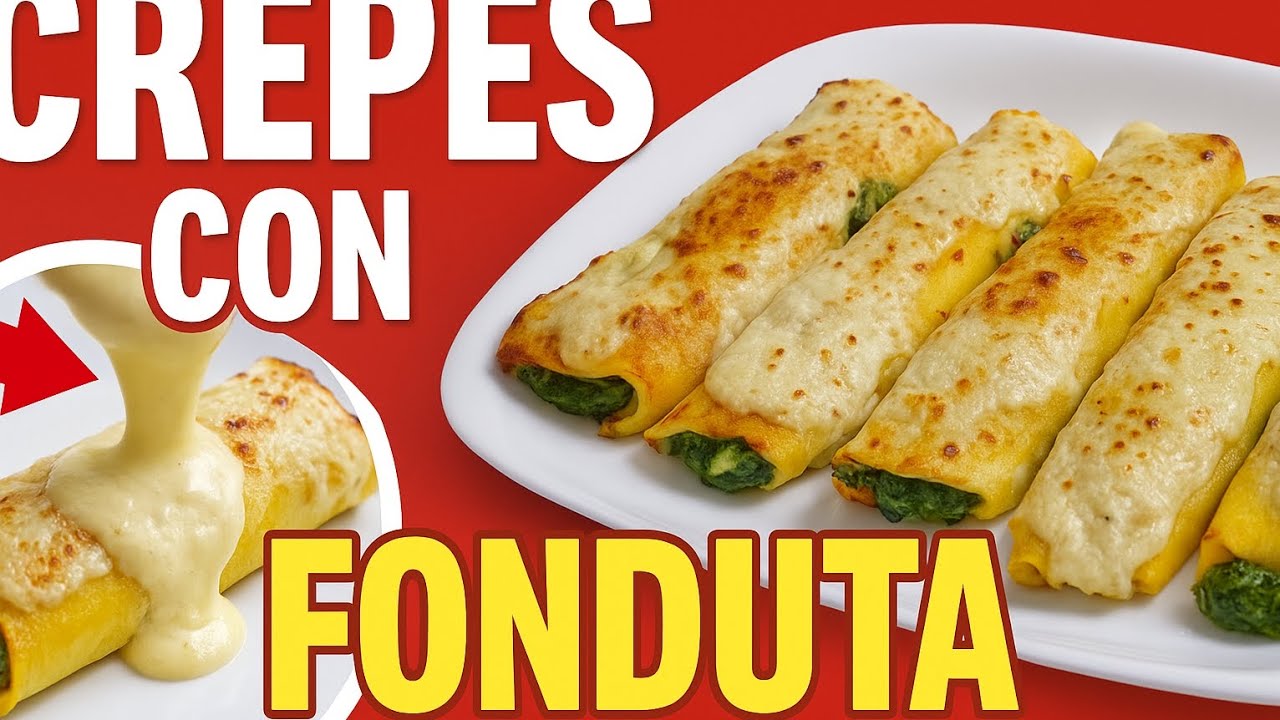 Crepes Salate con Stracchino e Spinaci | Savory Crepes with Stracchino & Spinach