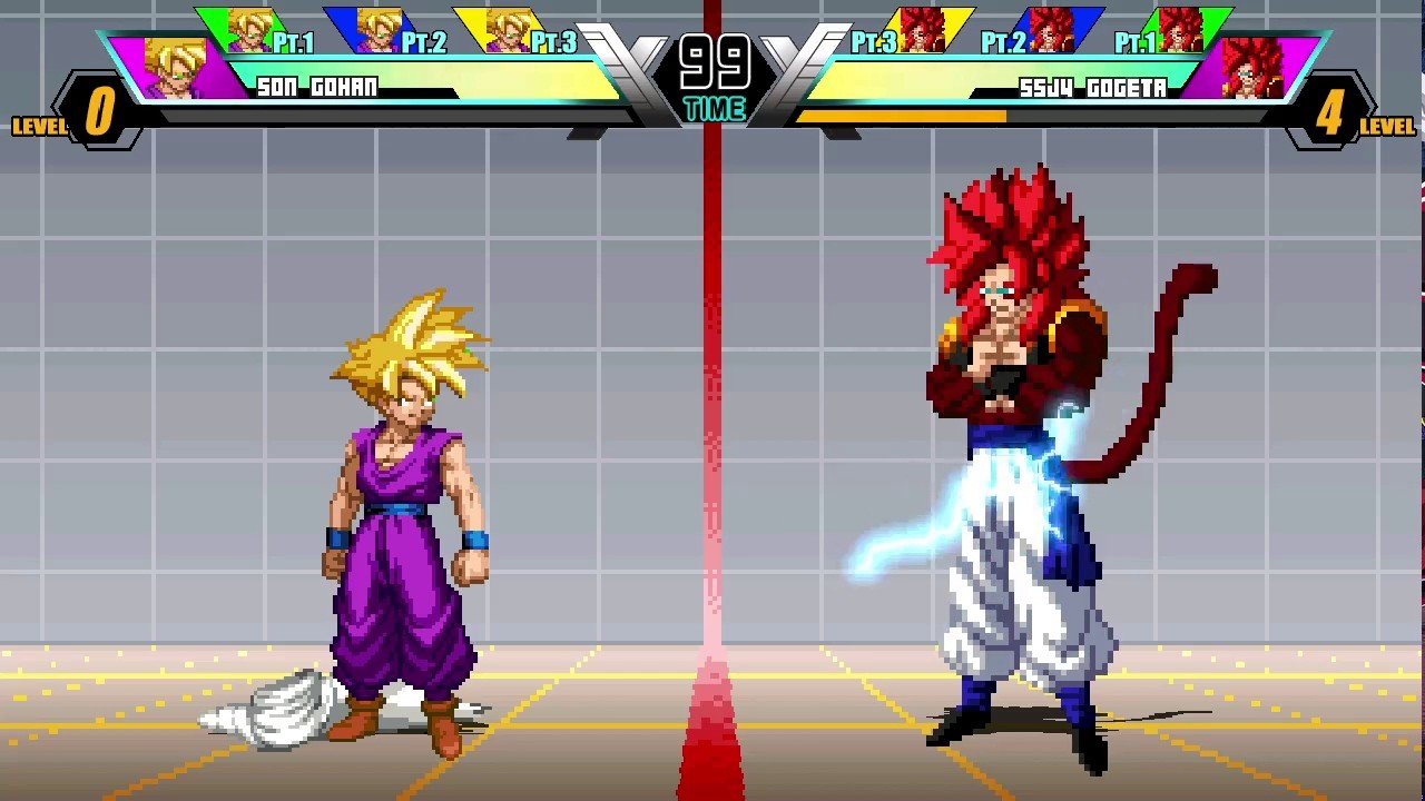 Teen Gohan vs SSJ4 Gogeta | Potential Unleashed vs Ultimate Fusion | Jump Force MUGEN v6 Showdown