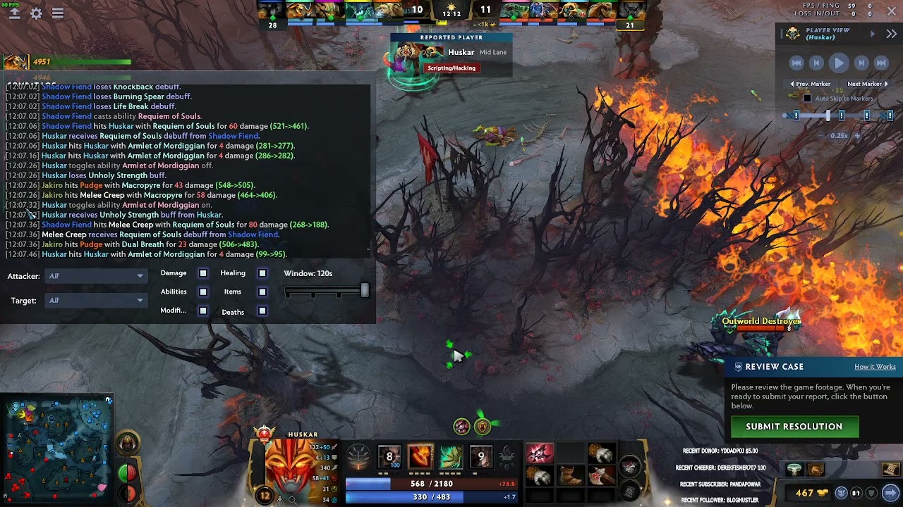 Grandmaster Huskar with the Armlet toggle script