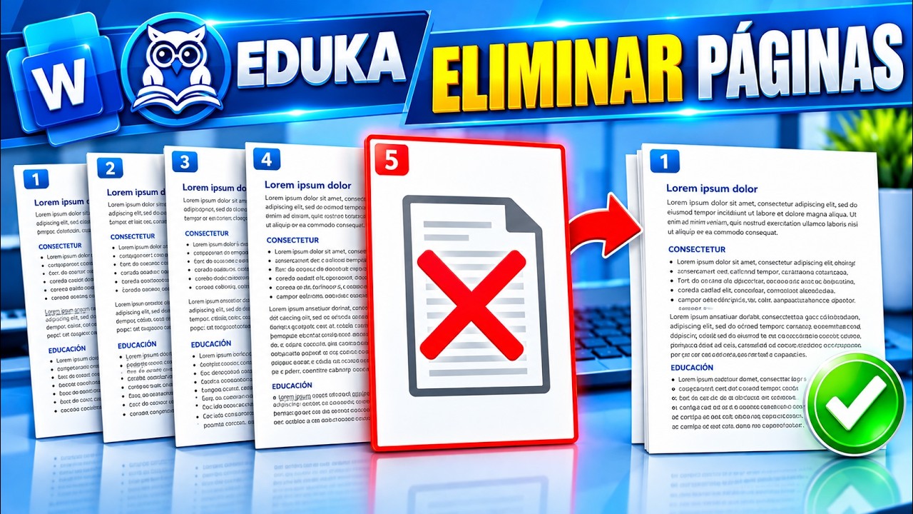 🔵 COMO ELIMINAR UNA HOJA EN BLANCO EN WORD |  CURSO DE WORD INTERMEDIO