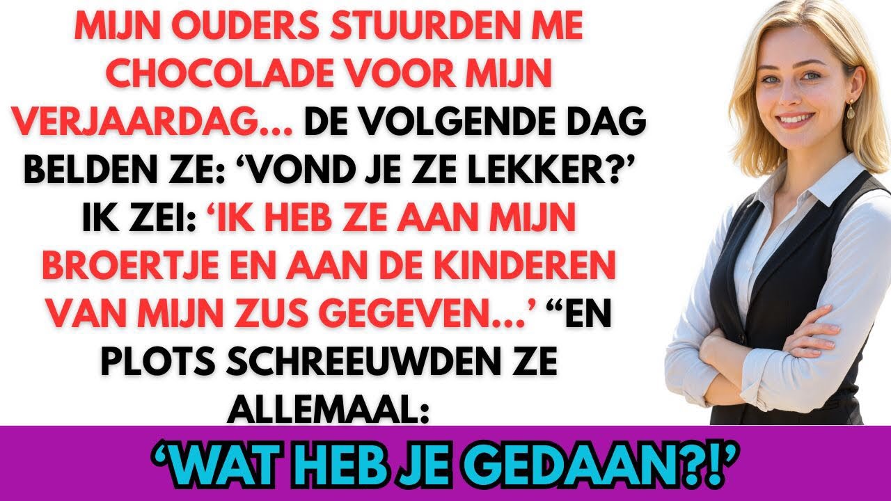 “Ik zei dat ik de chocolade aan mijn broertje en de kids gaf… en mijn familie flipte volledig!”