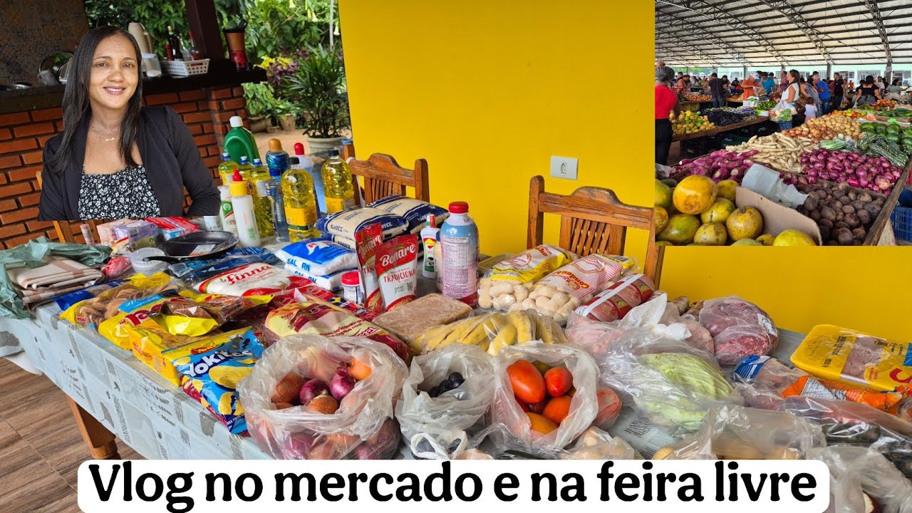 Compras do m&ecirc;s para 2 pessoas no interior da Bahia + feira livre/ valor total de tudo