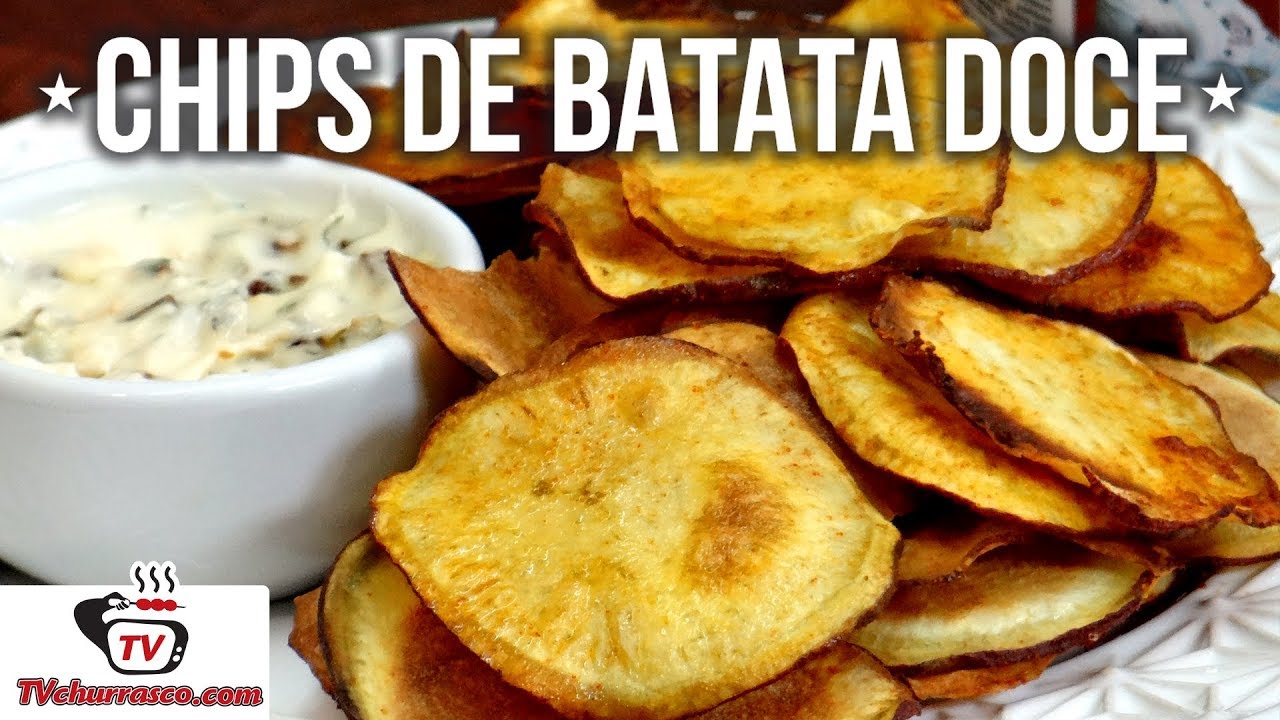 Como Fazer Chips de Batata Doce (Batata Chips de Batata Doce) - Tv Churrasco